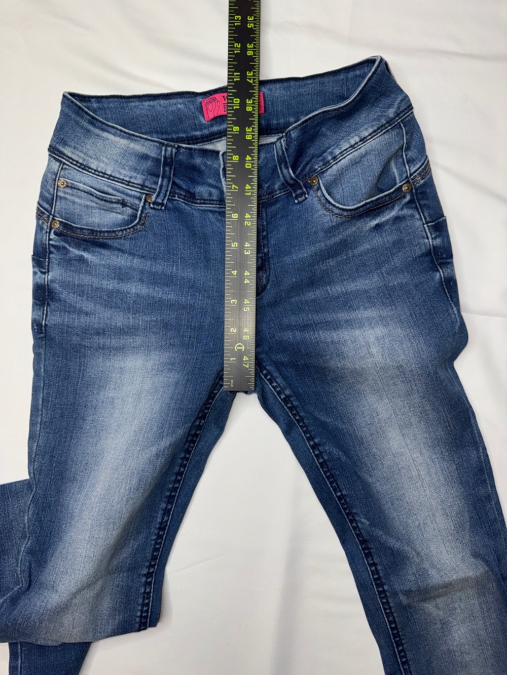Butt I Love You Wax Jean Skinny Medium Wash Stretch Jeans Size 3 - Picture 7 of 8